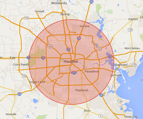 Our cleaning service areas in Houston