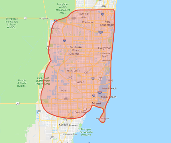 Our cleaning service areas in Miami