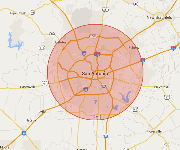 Our cleaning service areas in San Antonio
